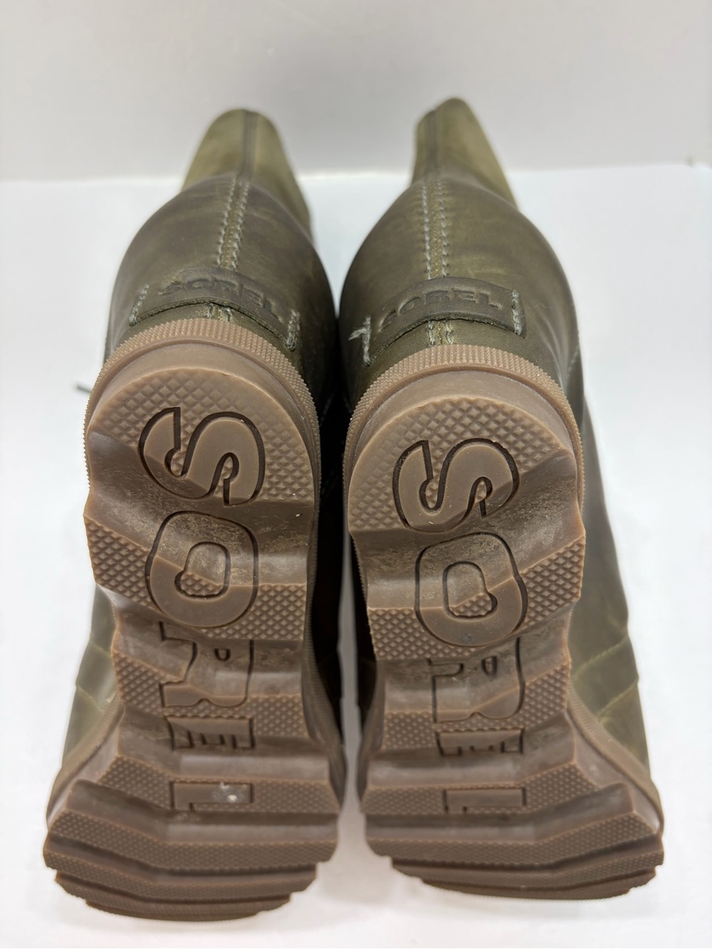 Sorel Olive Green Lace-Up Combat Boots - Picture 11 of 13